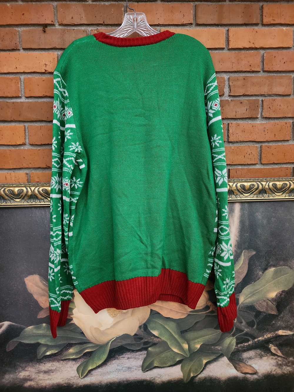 Peanuts Green & Red Snoopy Holiday Crewneck Sweater - Picture 8 of 9